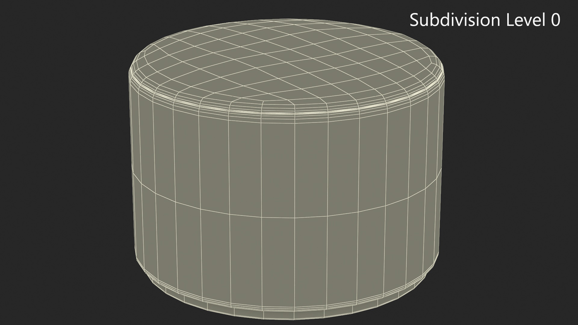 Upholstered Ottoman Footstool for 3D Print 3D