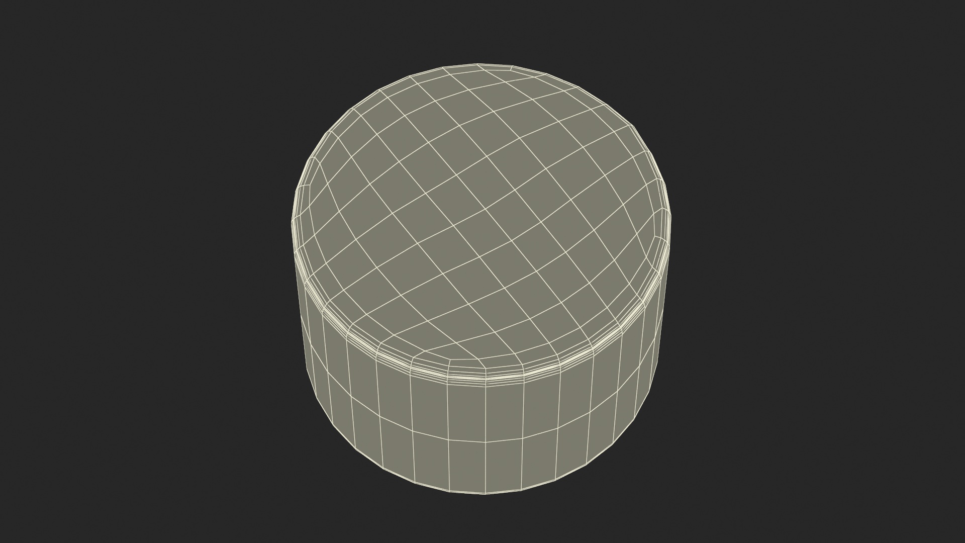 Upholstered Ottoman Footstool for 3D Print 3D