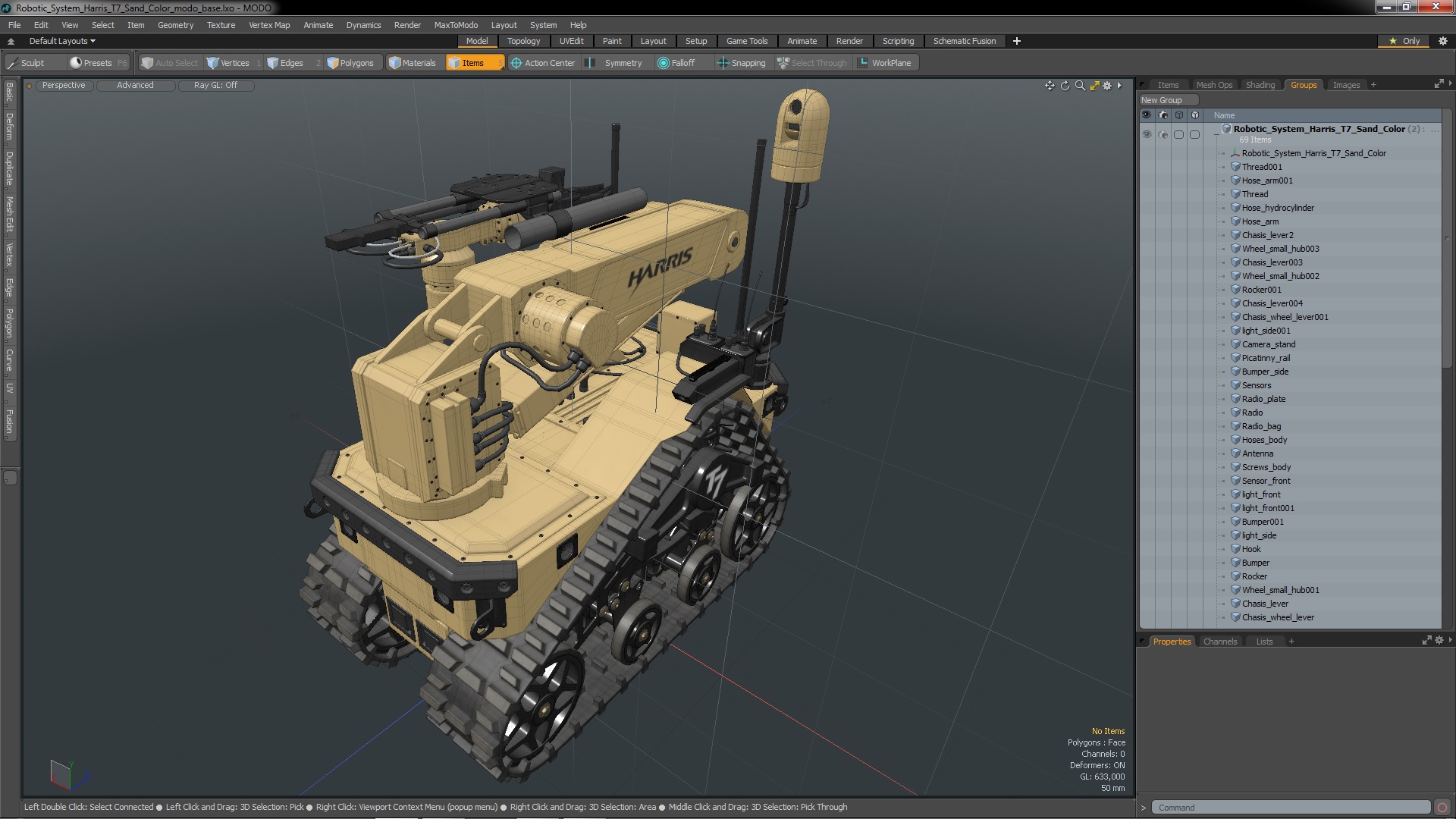 3D model Robotic System Harris T7 Sand Color