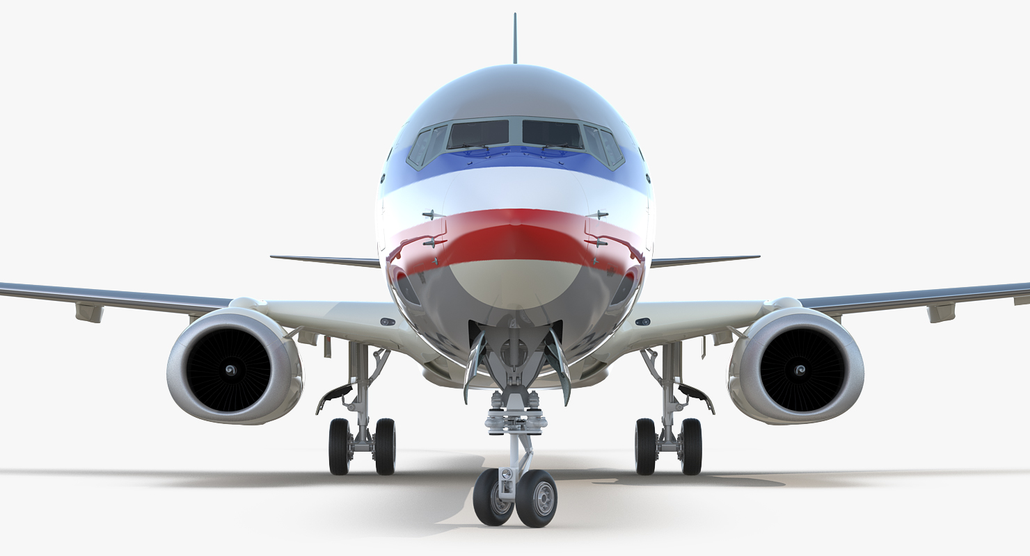 3D Boeing 737 900 ER American Airlines with Cabin Rigged model