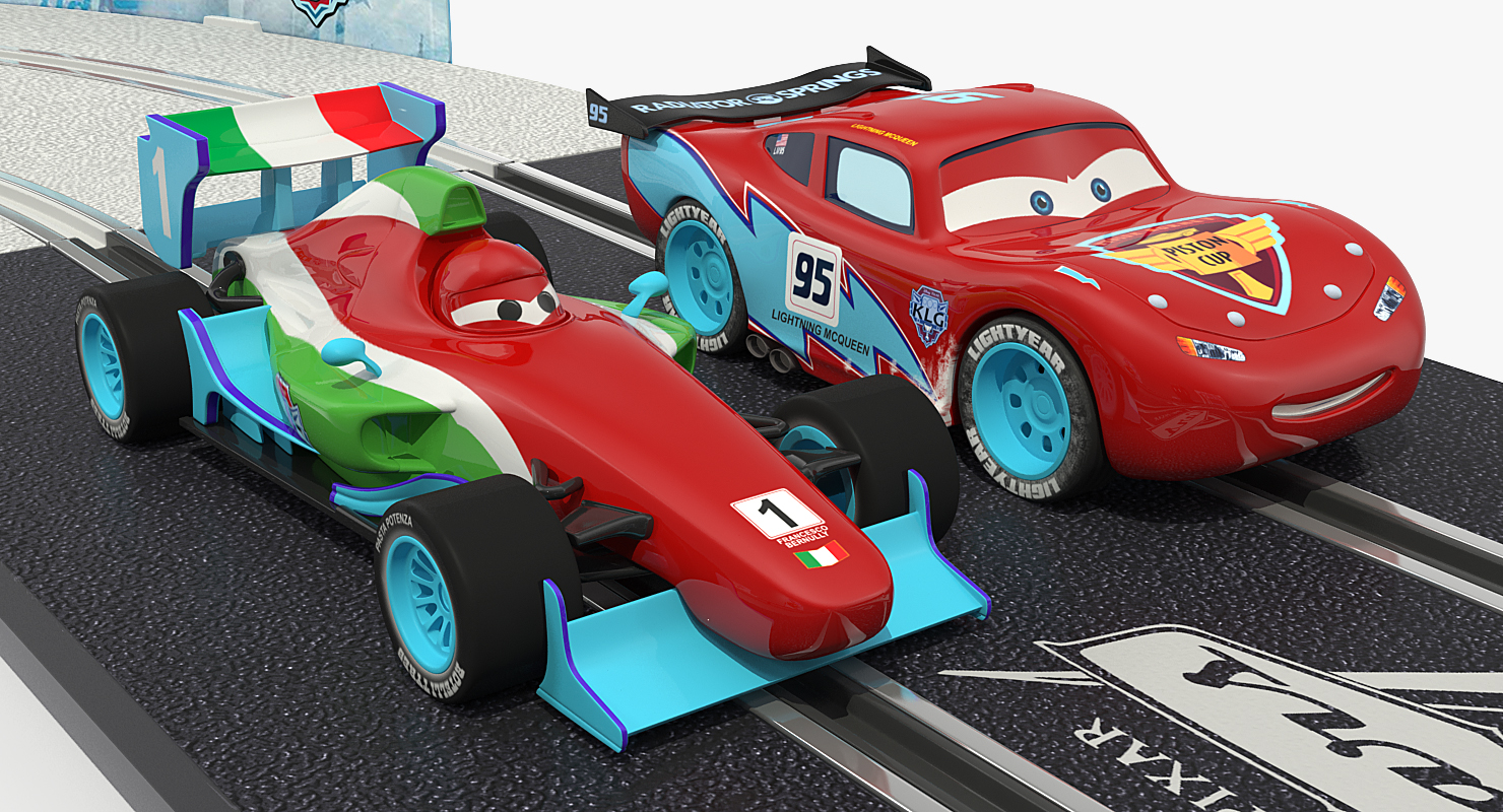 3D model Toy Racing Car Track with Cars