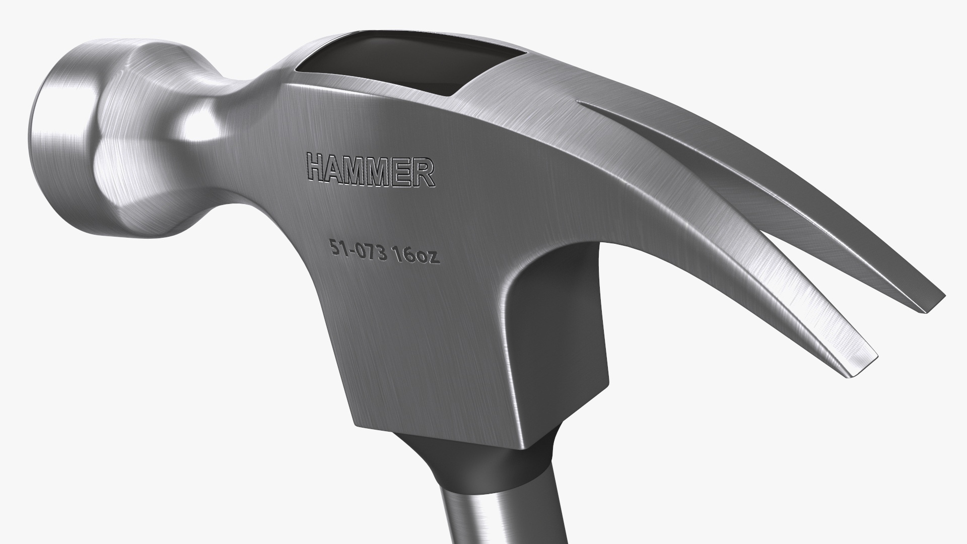 3D Steel Shaft Claw Hammer model