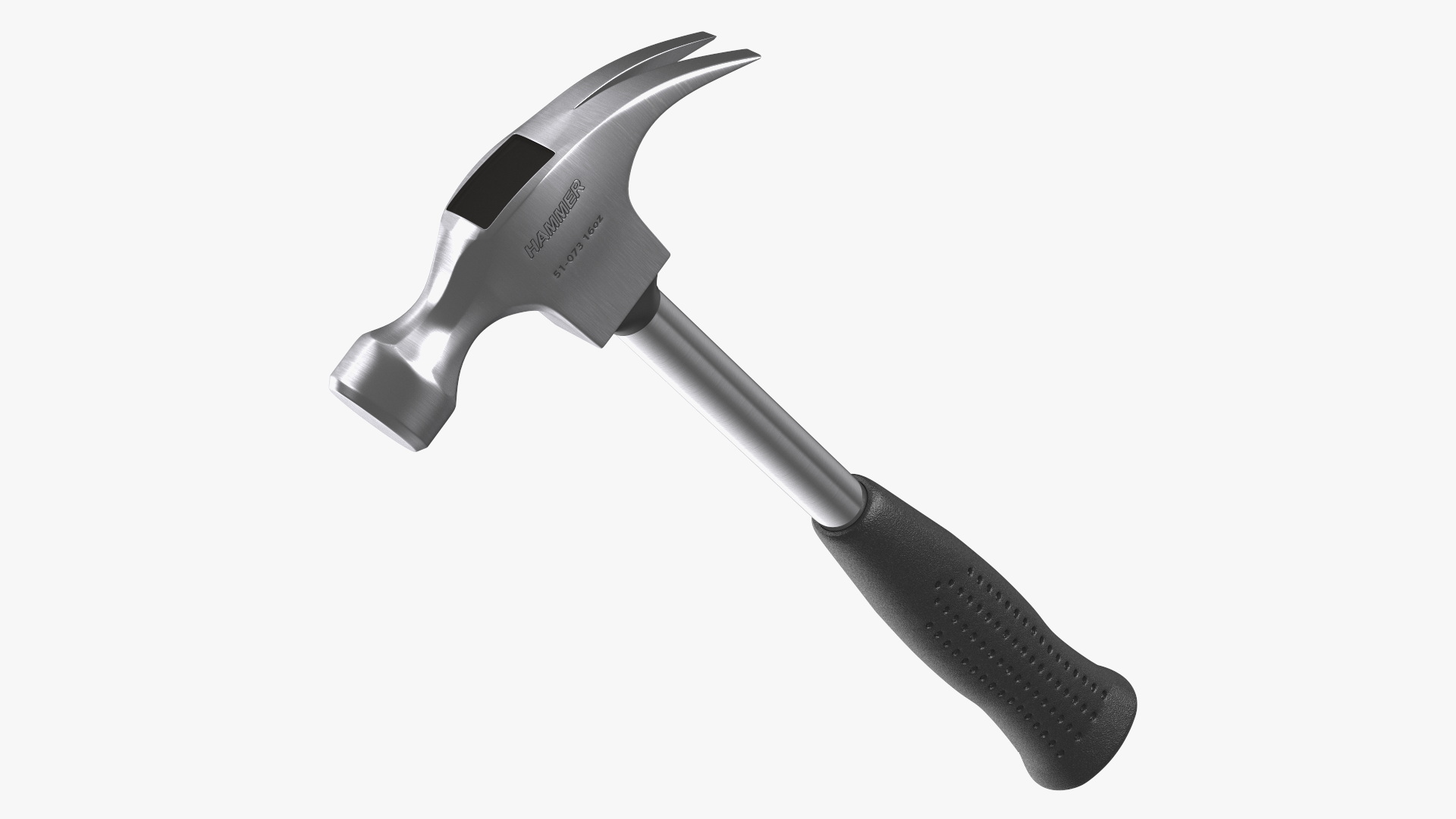 3D Steel Shaft Claw Hammer model