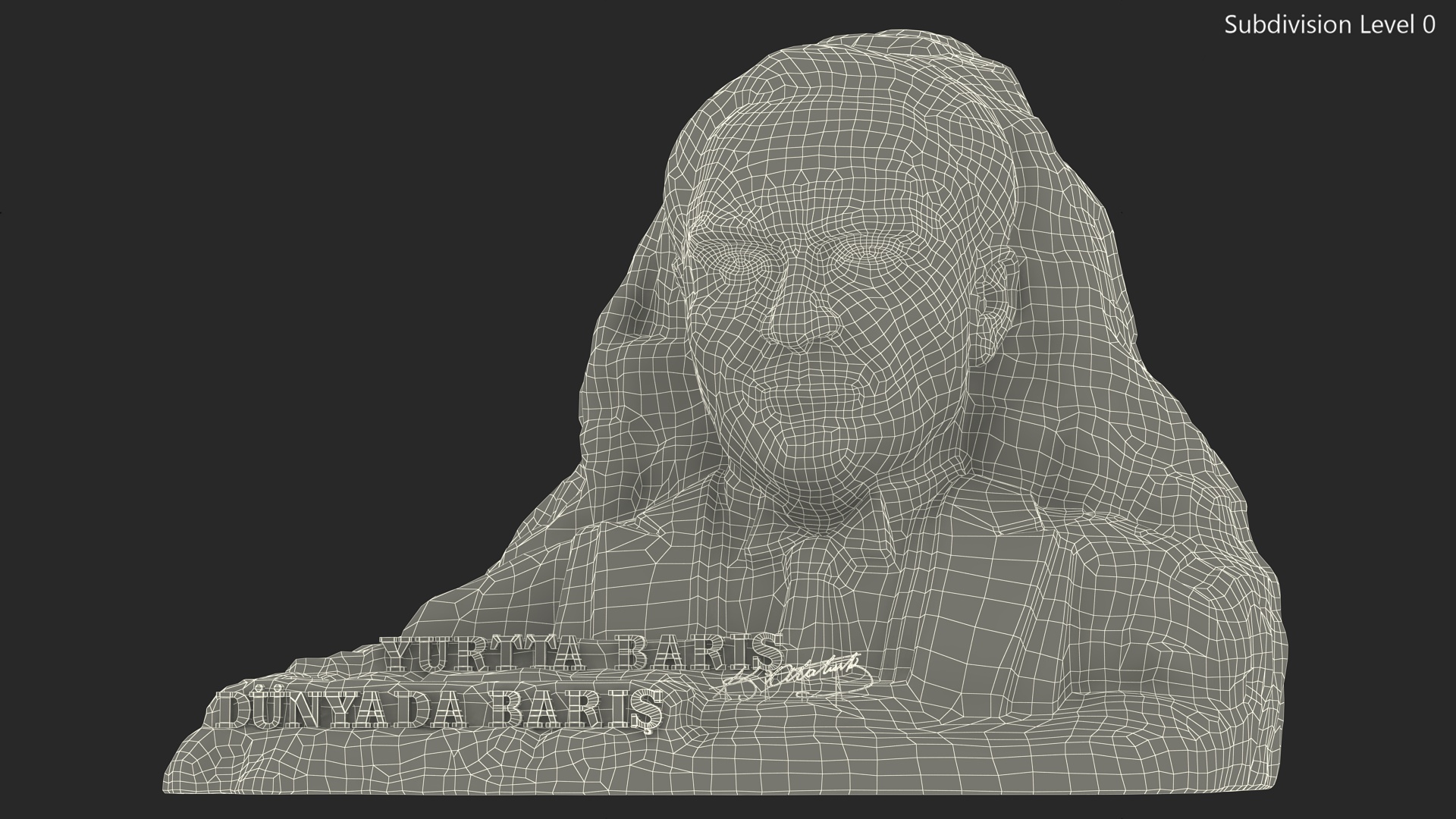 3D Ataturk Mask Monument