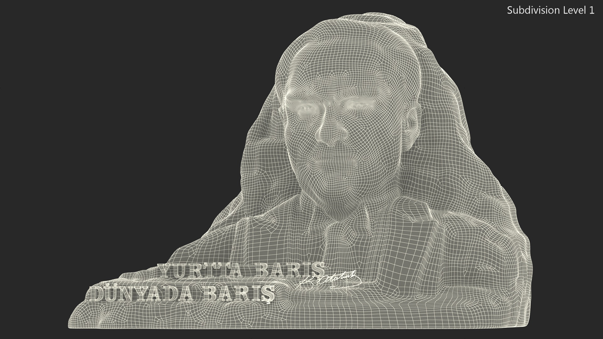3D Ataturk Mask Monument