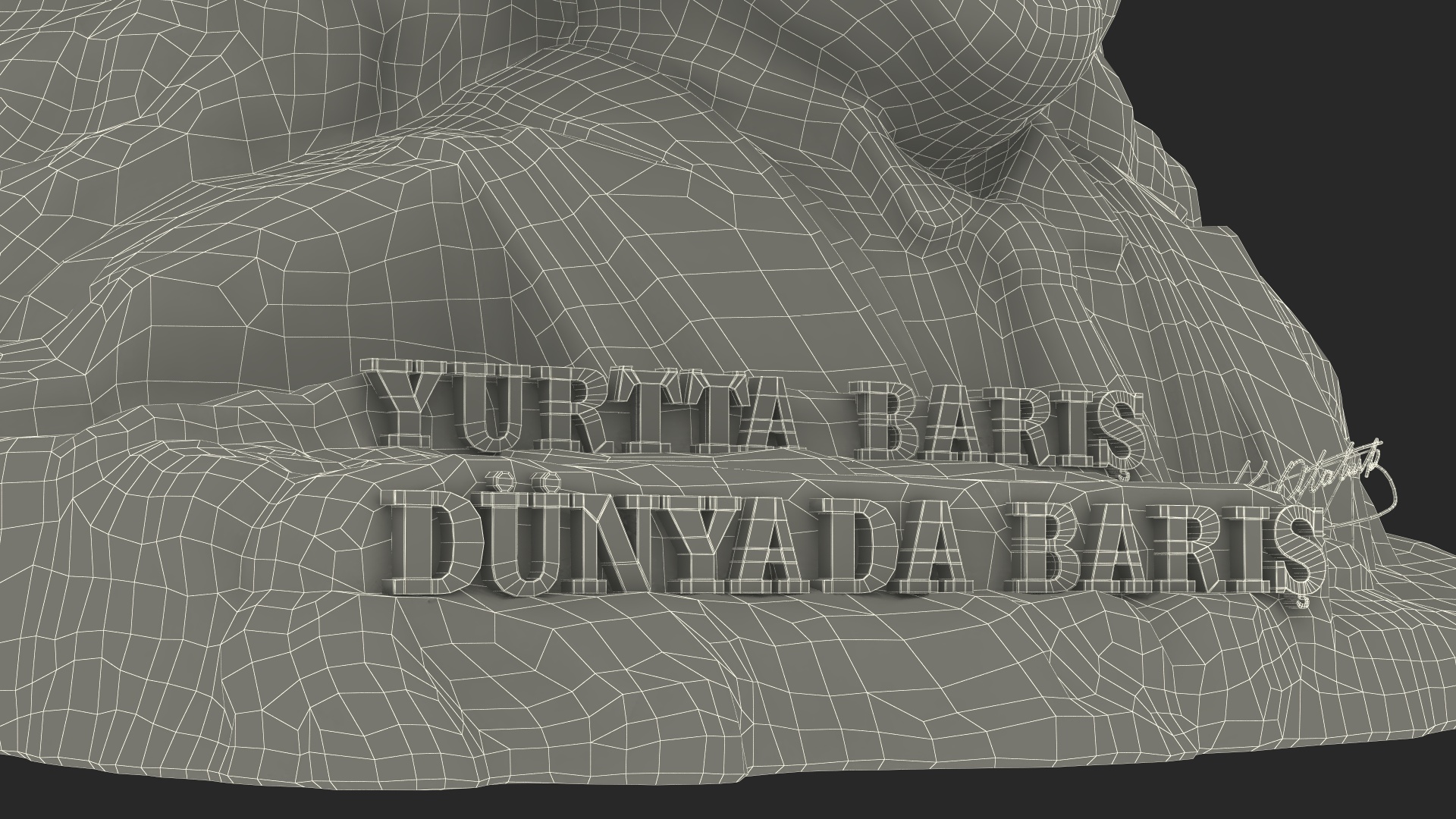 3D Ataturk Mask Monument