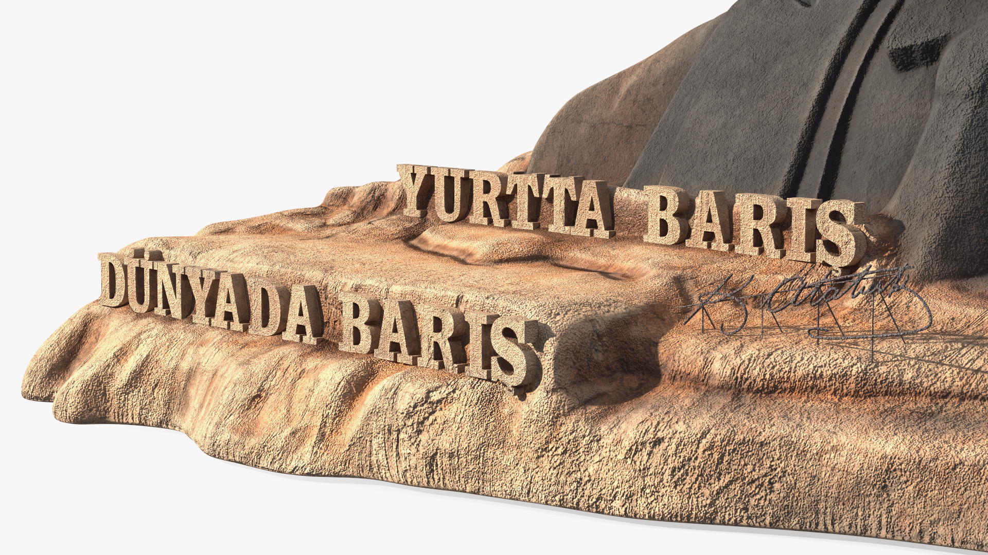 3D Ataturk Mask Monument