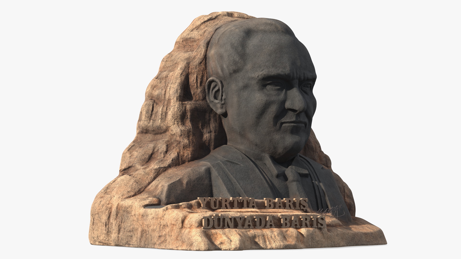 3D Ataturk Mask Monument