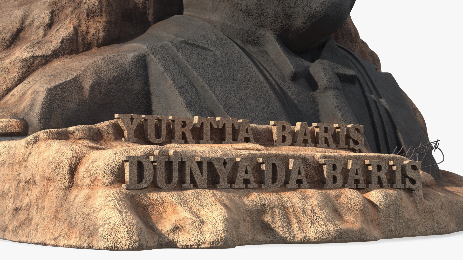 3D Ataturk Mask Monument