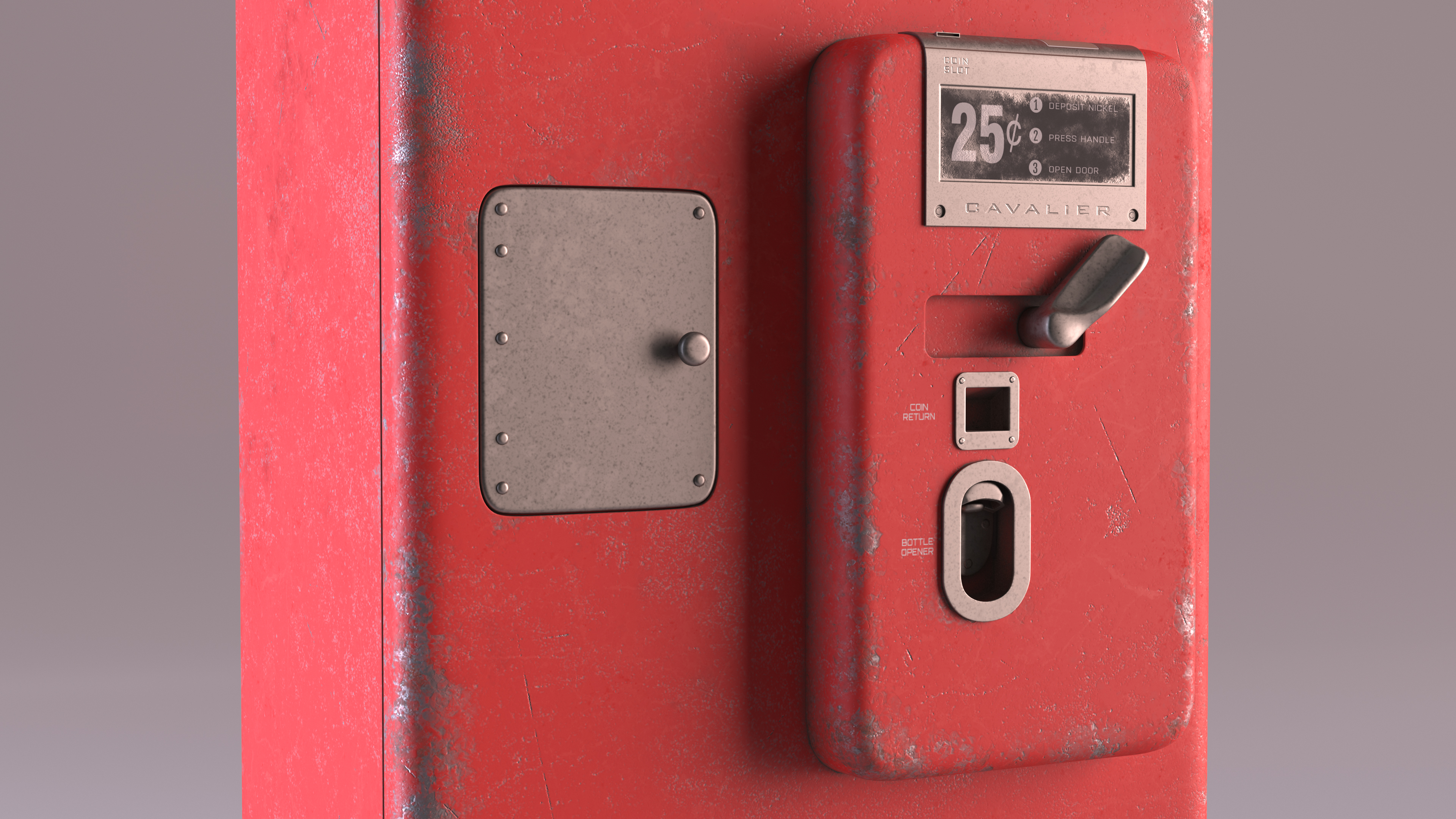 3D model Vintage Aged Coke Bottle Vending Machine
