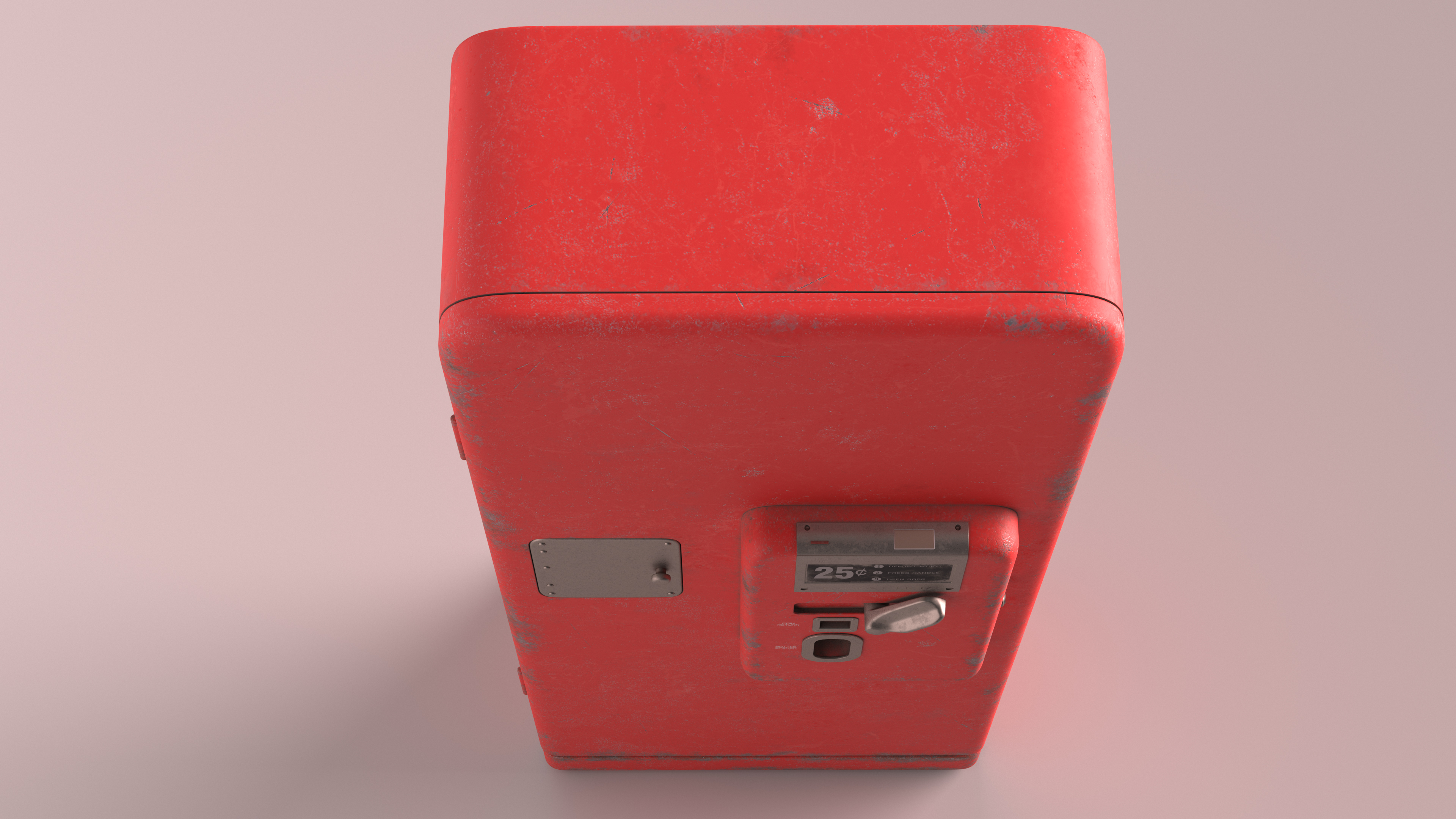 3D model Vintage Aged Coke Bottle Vending Machine