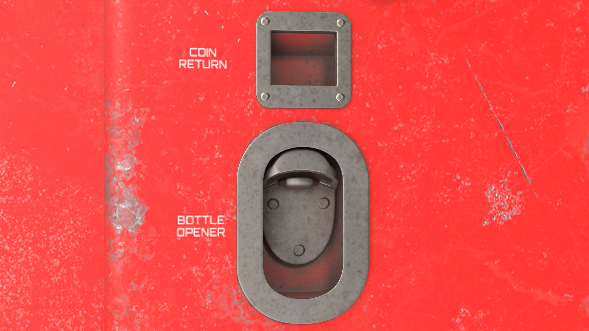 3D model Vintage Aged Coke Bottle Vending Machine