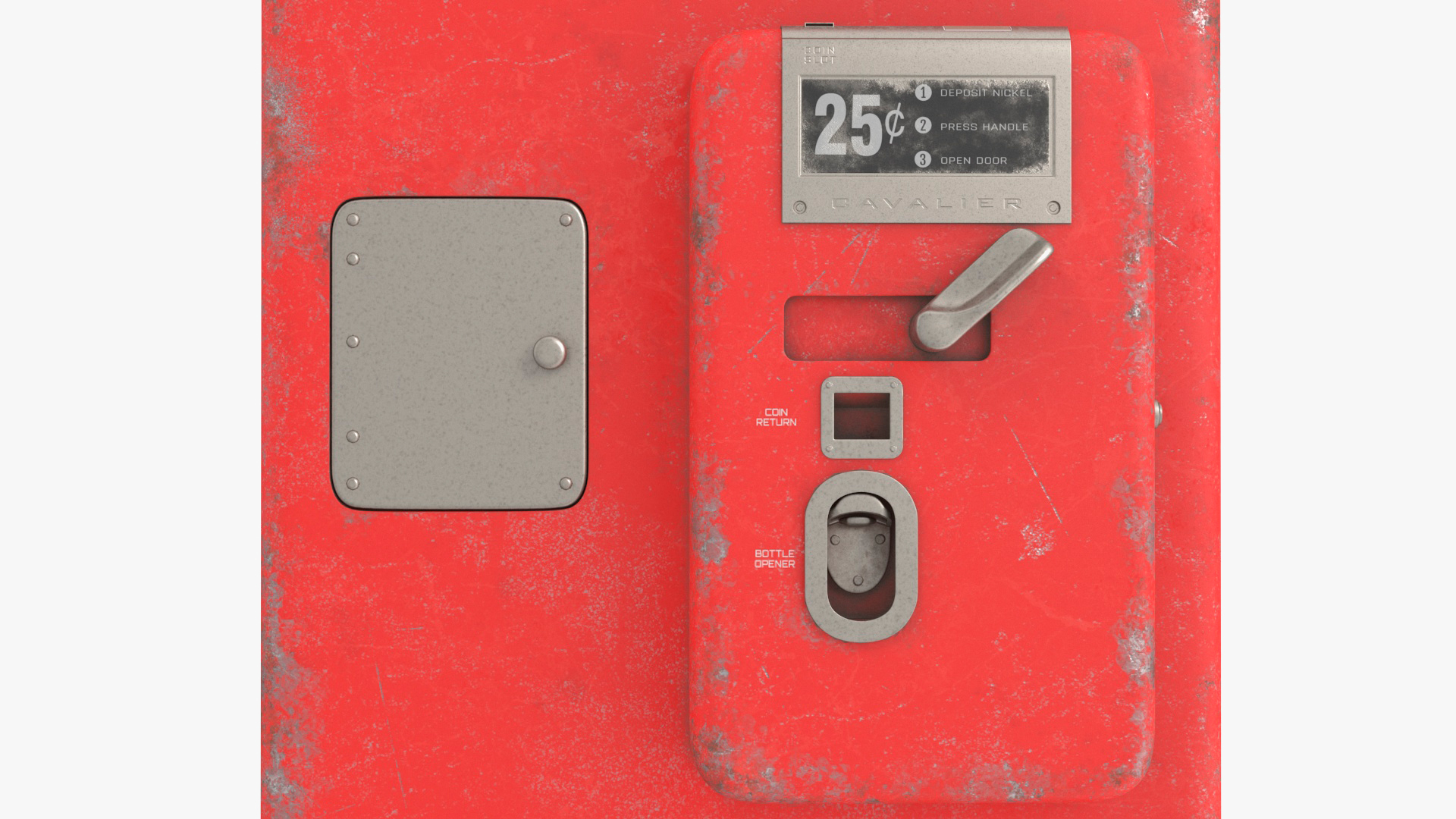 3D model Vintage Aged Coke Bottle Vending Machine