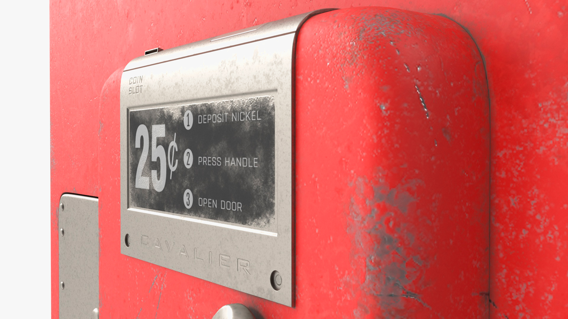 3D model Vintage Aged Coke Bottle Vending Machine