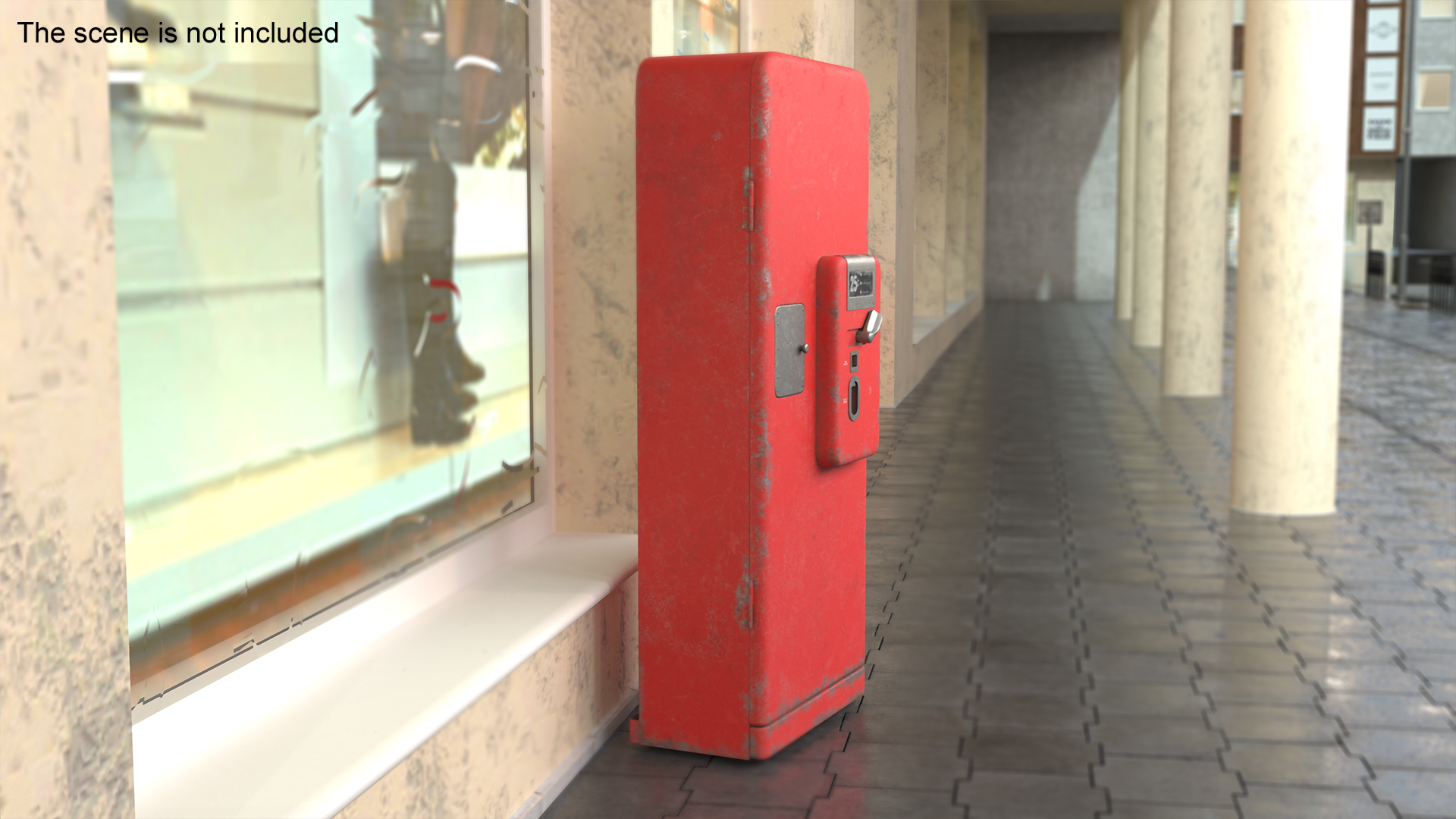 3D model Vintage Aged Coke Bottle Vending Machine