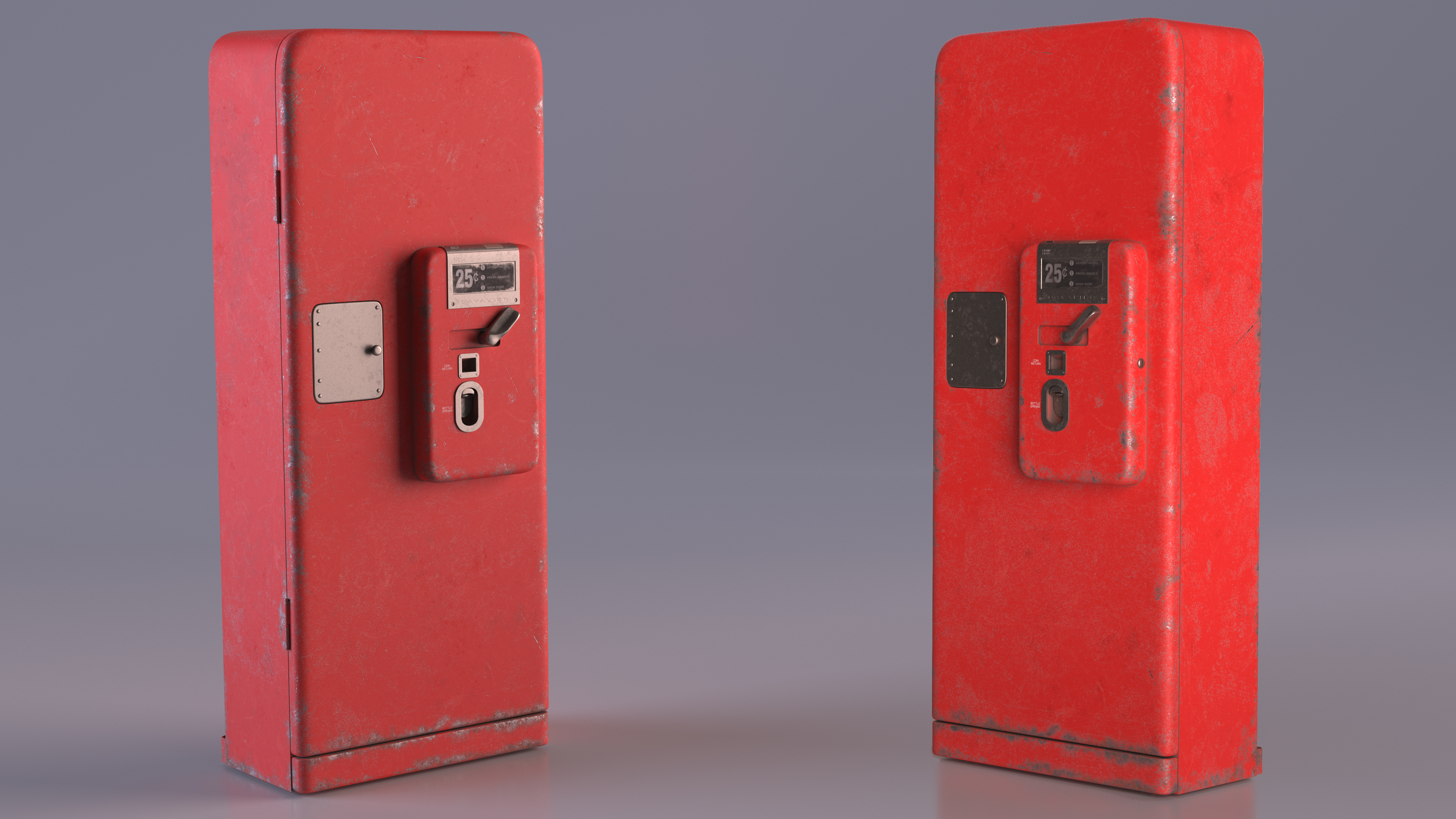 3D model Vintage Aged Coke Bottle Vending Machine