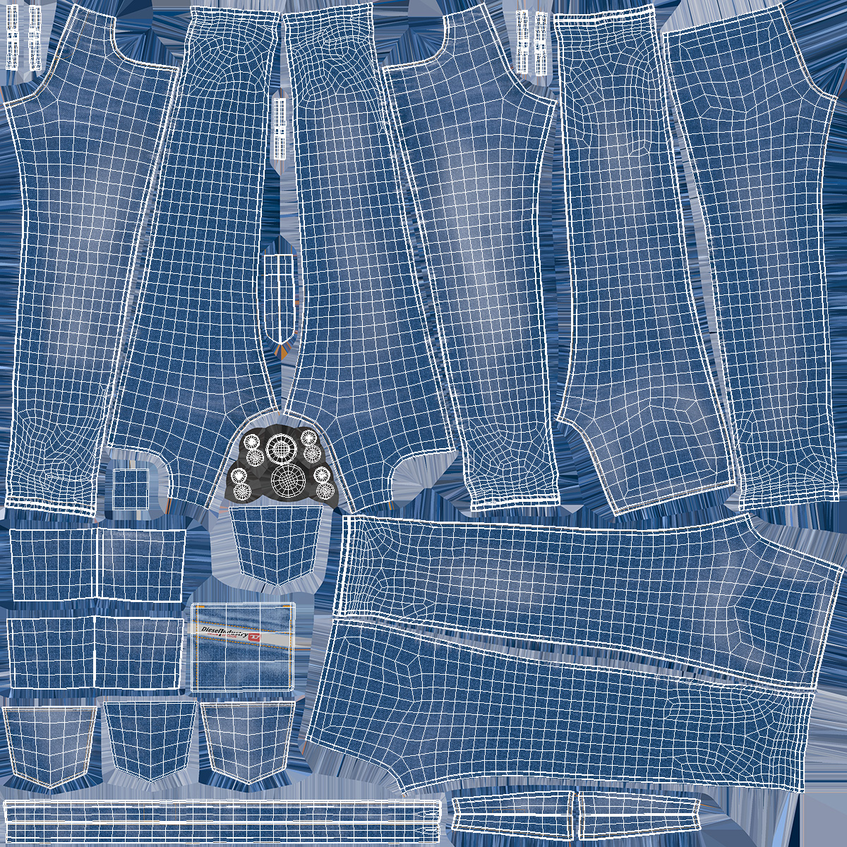 Mens Diesel Jeans Blue 3D