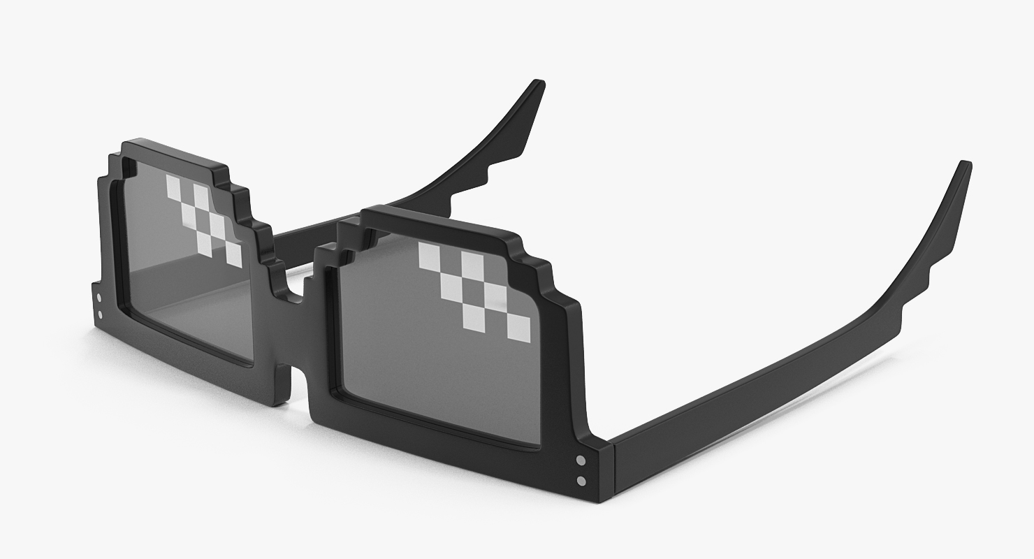 3D Unisex Square Shaped Mosaic Sunglasses model
