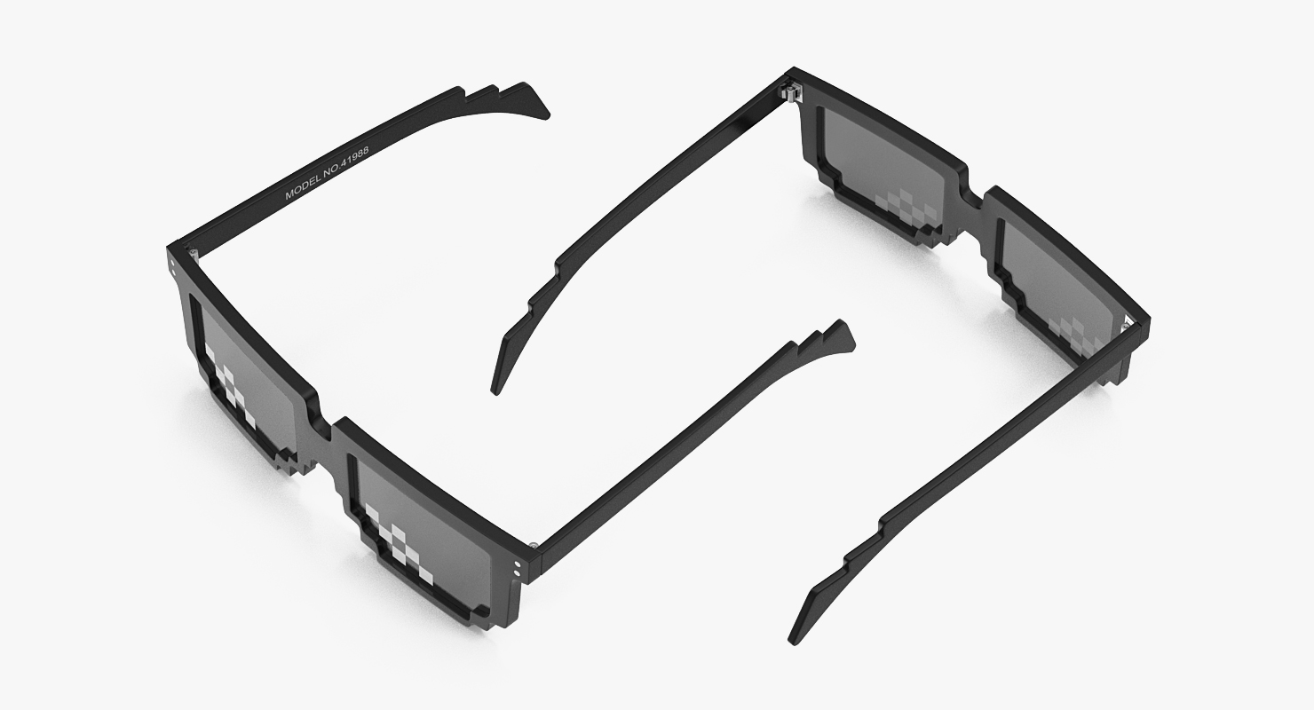 3D Unisex Square Shaped Mosaic Sunglasses model