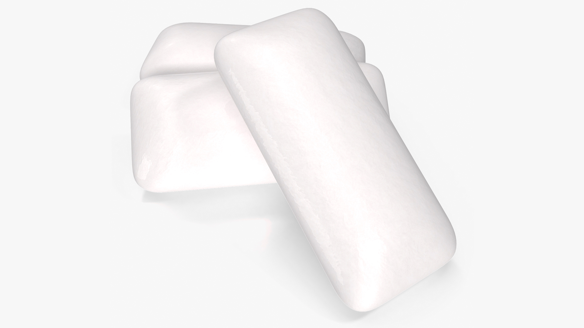 Mint Chewing Gum Pads White 3D