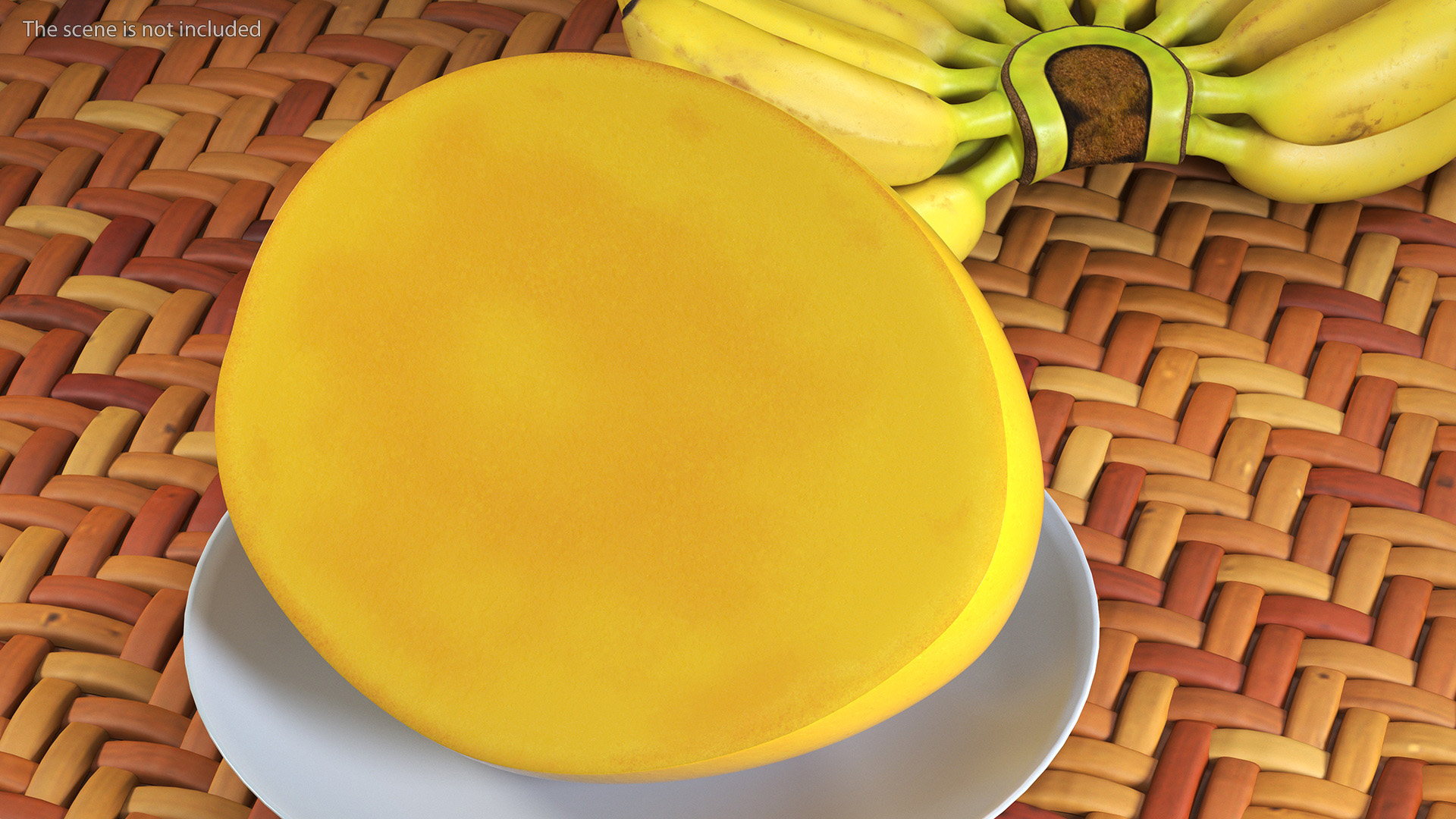 3D model Half of Mango Fuit Yellow
