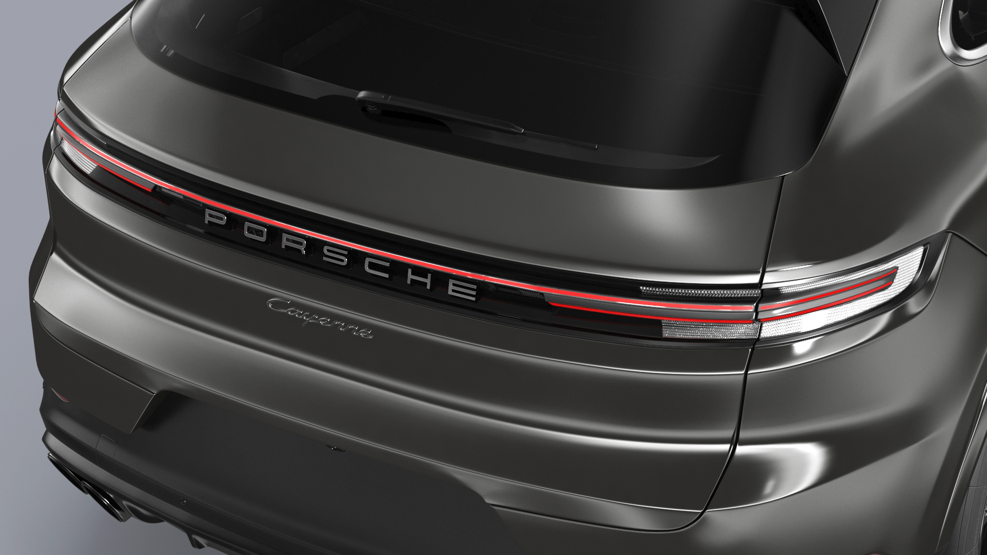 3D model 2024 Porsche Cayenne E-Hybrid Gray Rigged for Cinema 4D