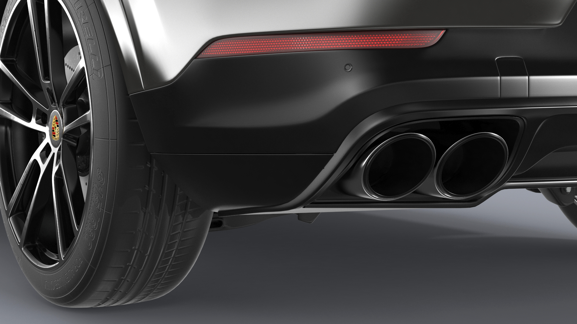 3D model 2024 Porsche Cayenne E-Hybrid Gray Rigged for Cinema 4D