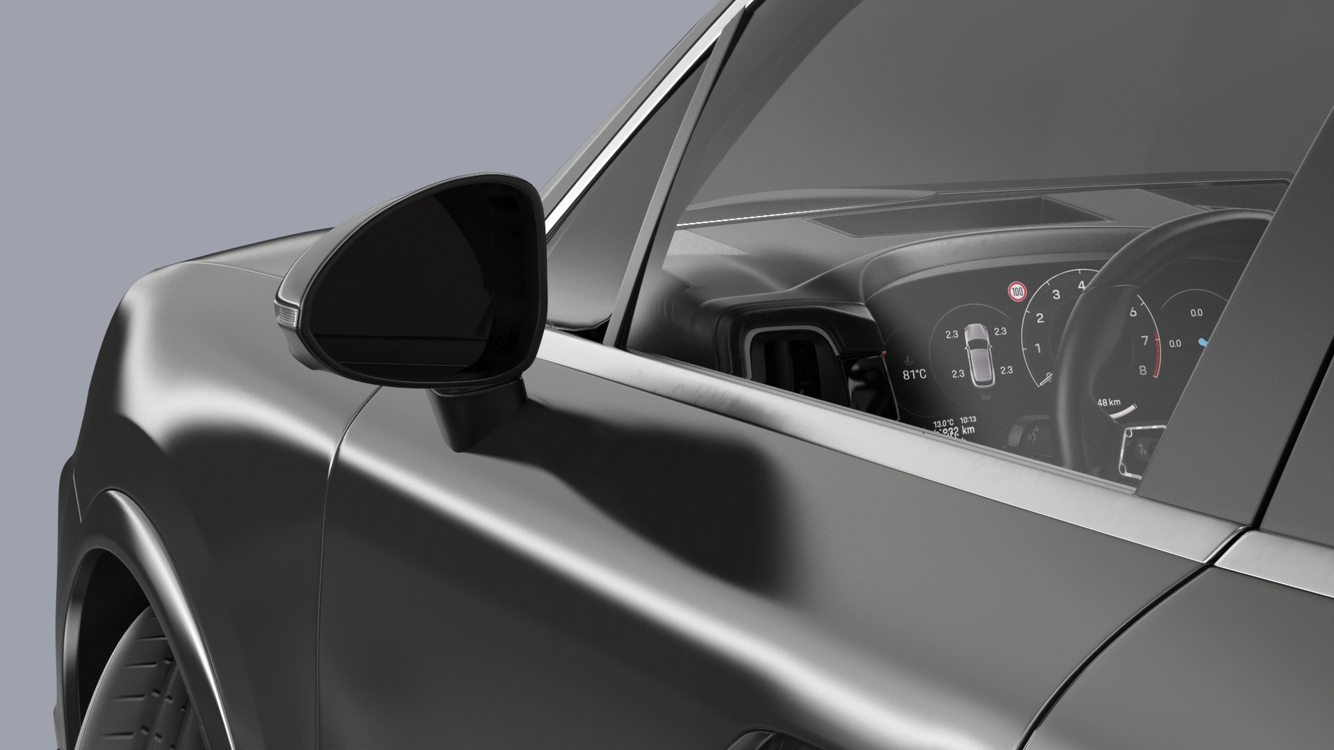3D model 2024 Porsche Cayenne E-Hybrid Gray Rigged for Cinema 4D