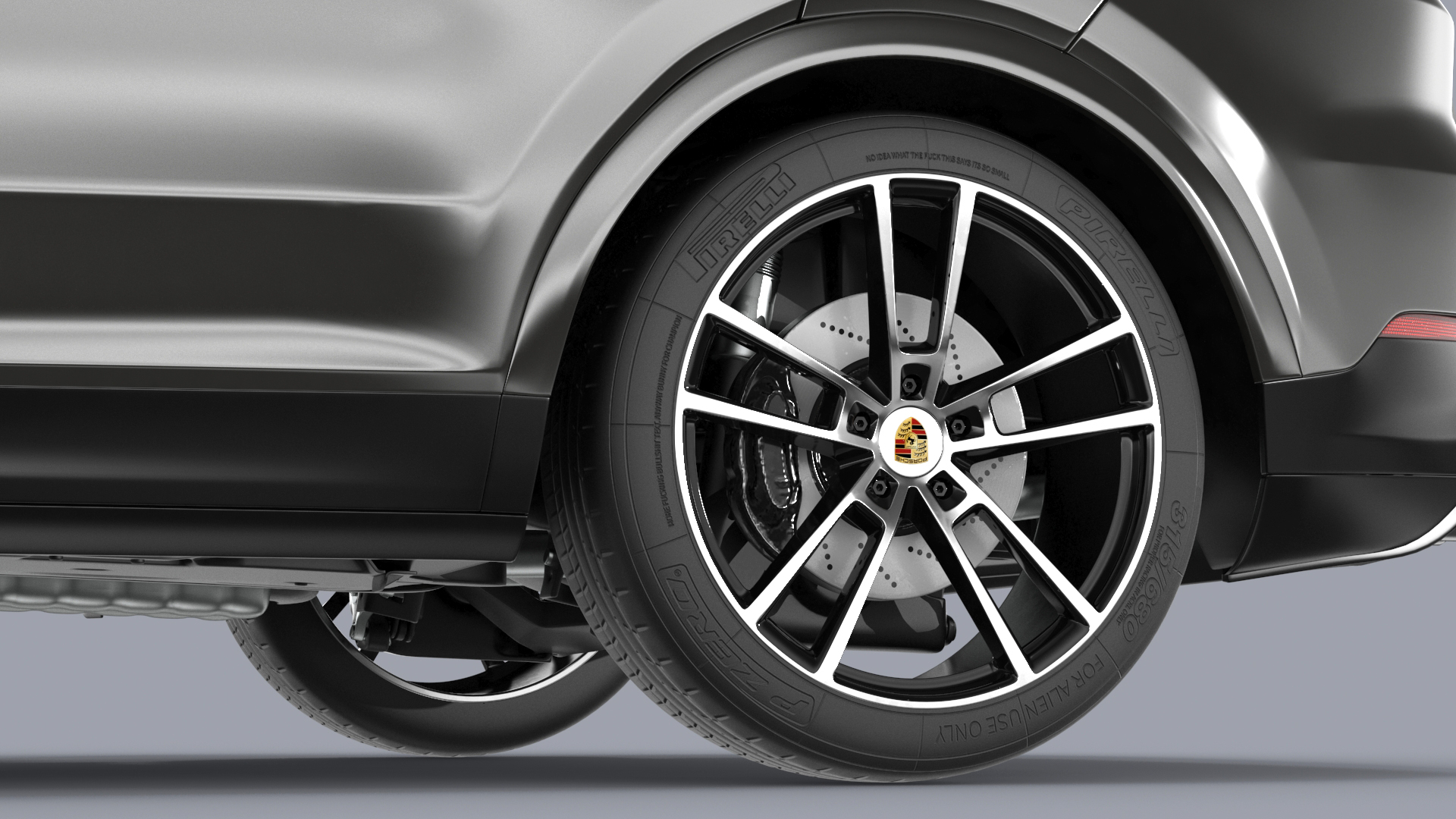 3D model 2024 Porsche Cayenne E-Hybrid Gray Rigged for Cinema 4D