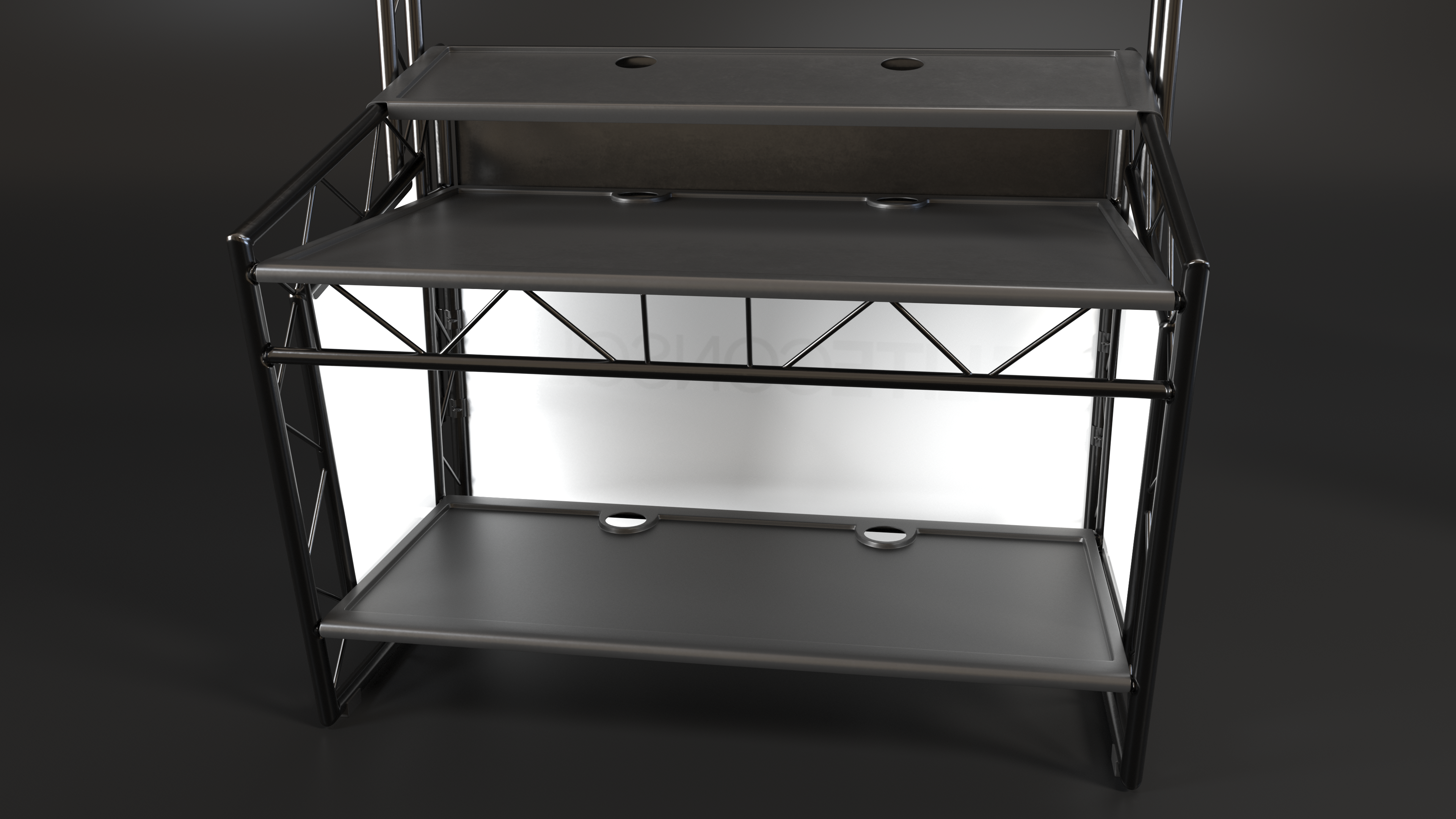 Lite Console Mobile DJ Stand Booth Desk, view 7