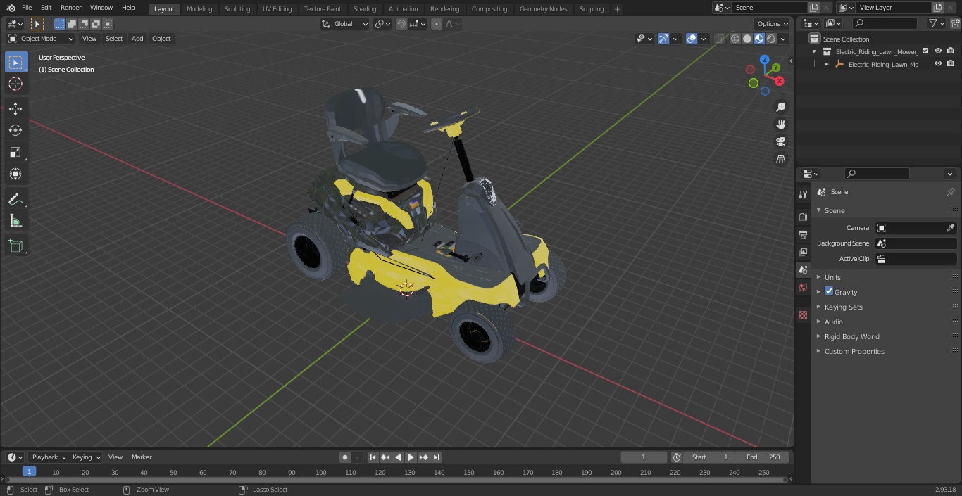 3D Electric Riding Lawn Mower