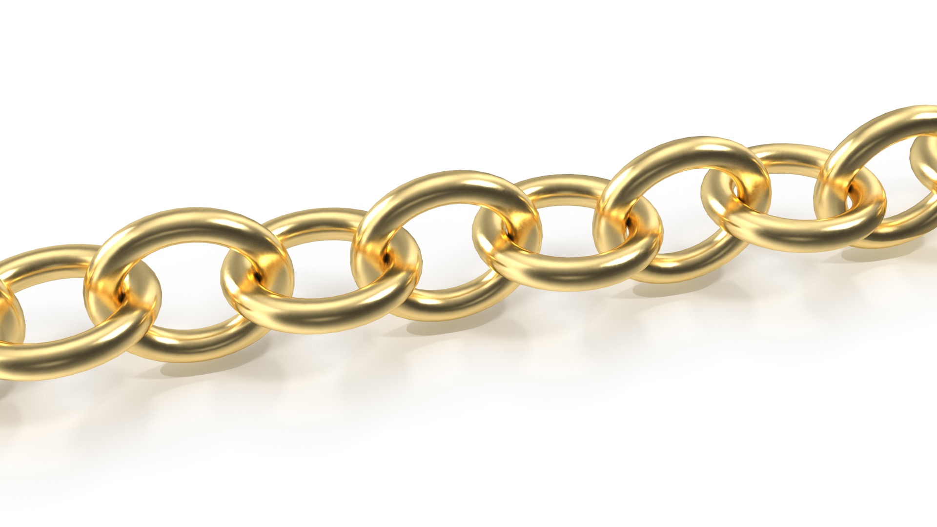 3D Golden Cable Chain model