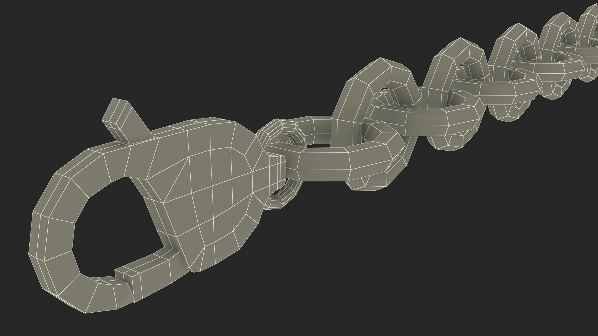 3D Golden Cable Chain model