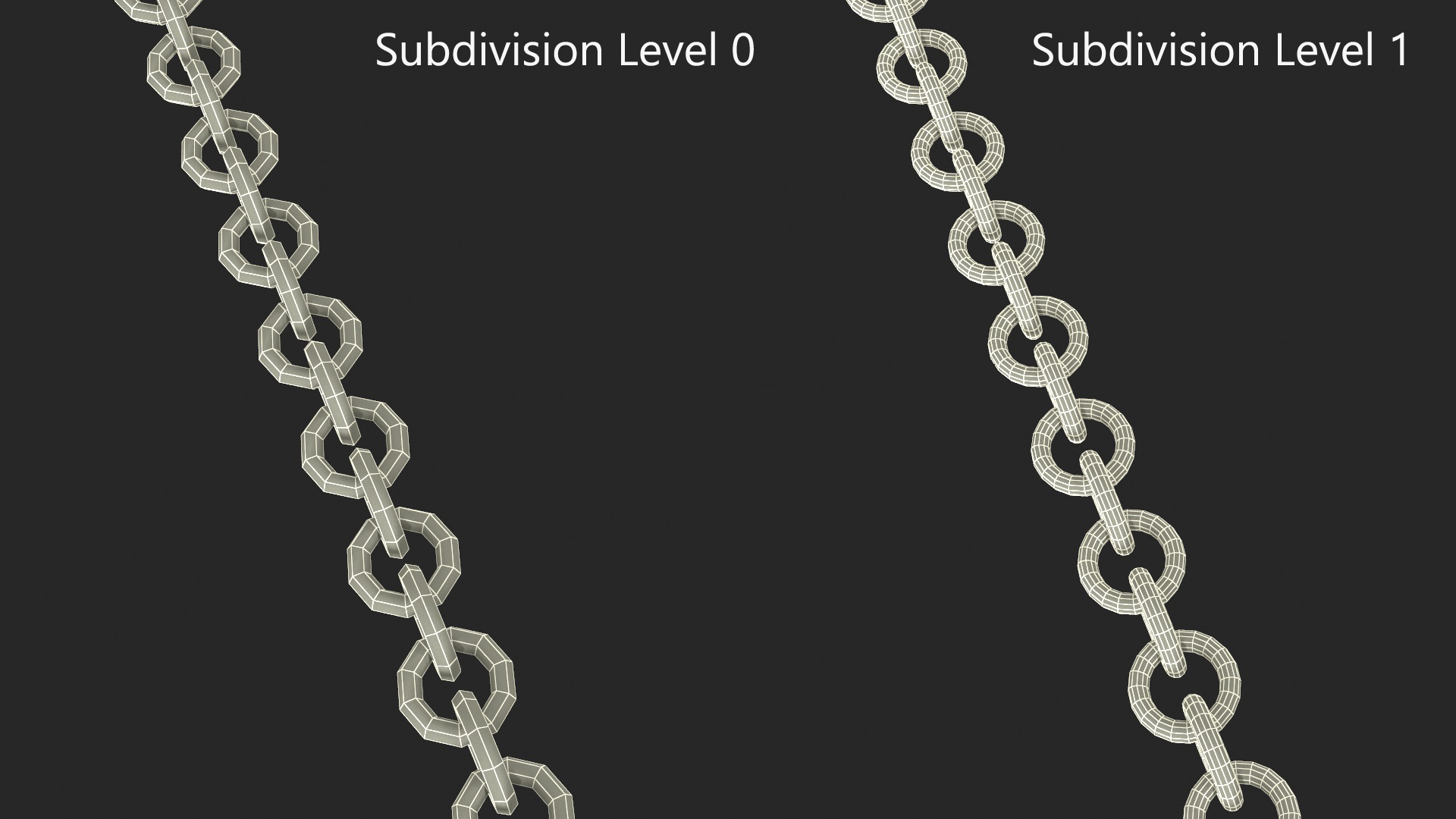 3D Golden Cable Chain model