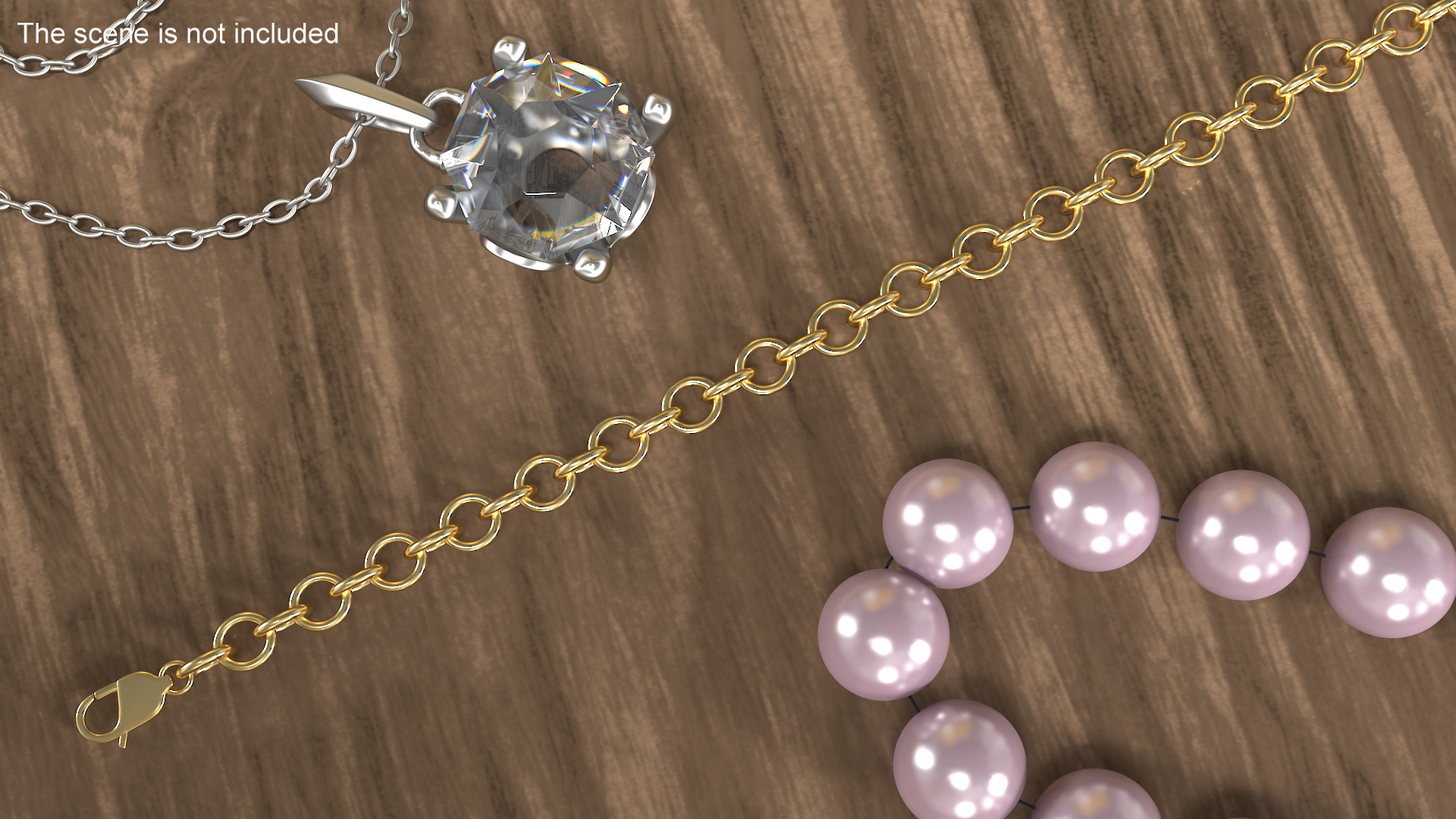 3D Golden Cable Chain model