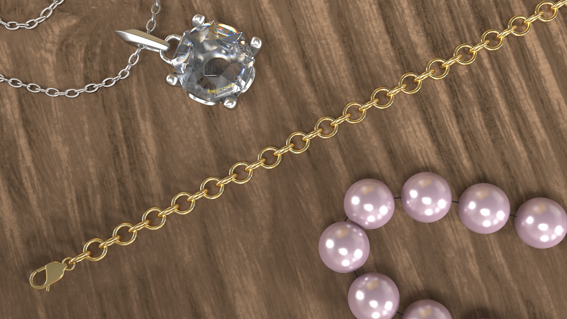 3D Golden Cable Chain model