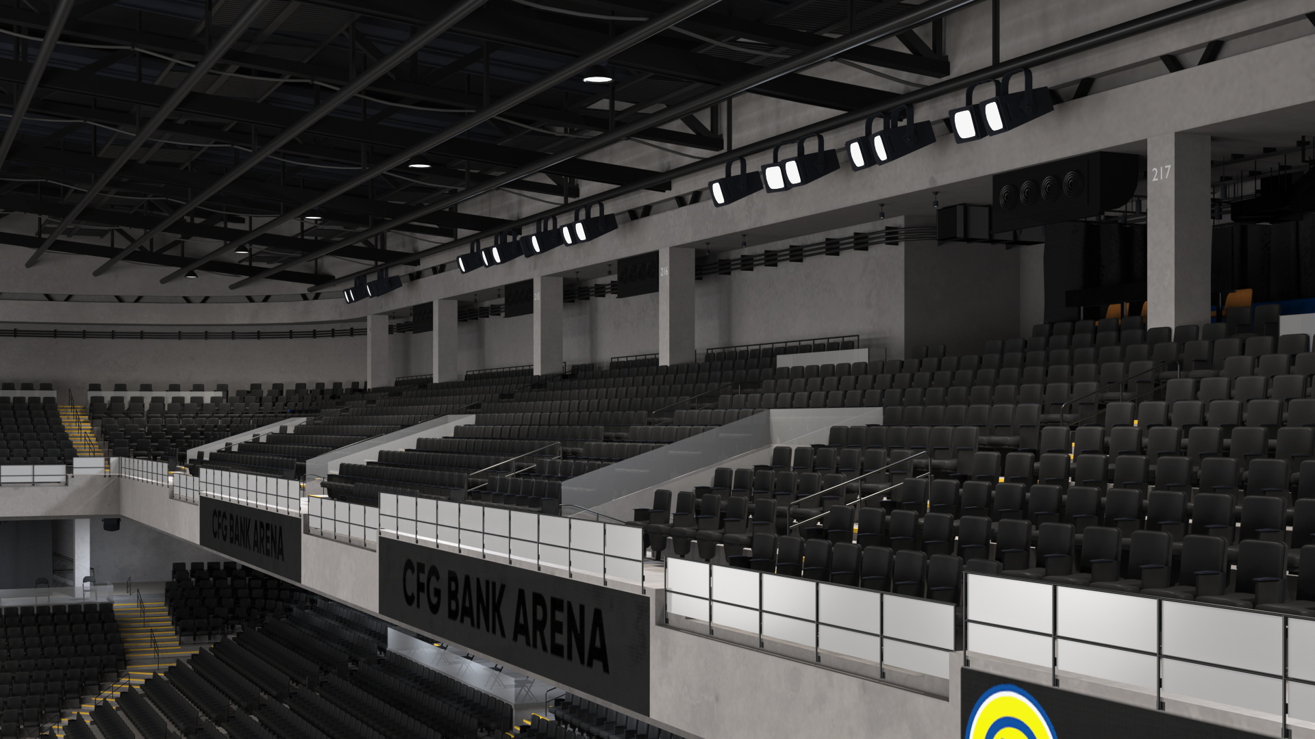 Arena Basketball Indoor Interior, view 12