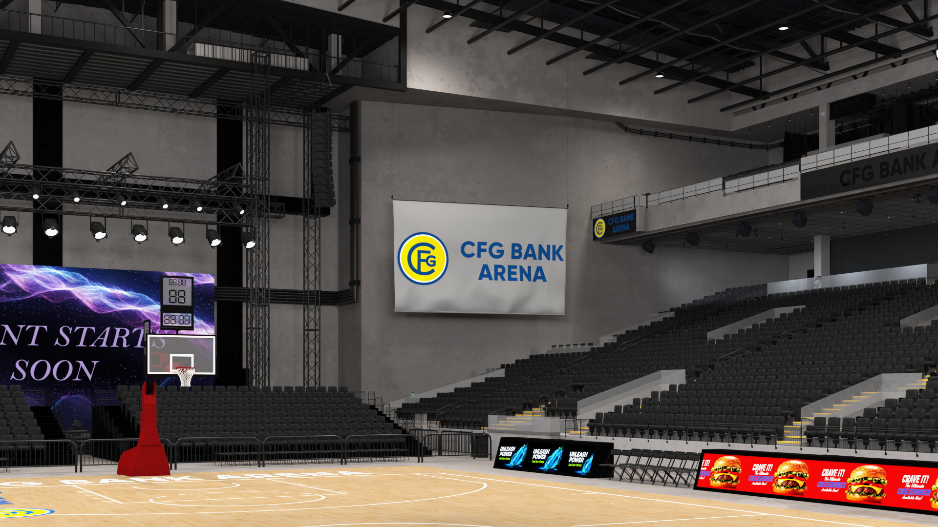 Arena Basketball Indoor Interior, view 9