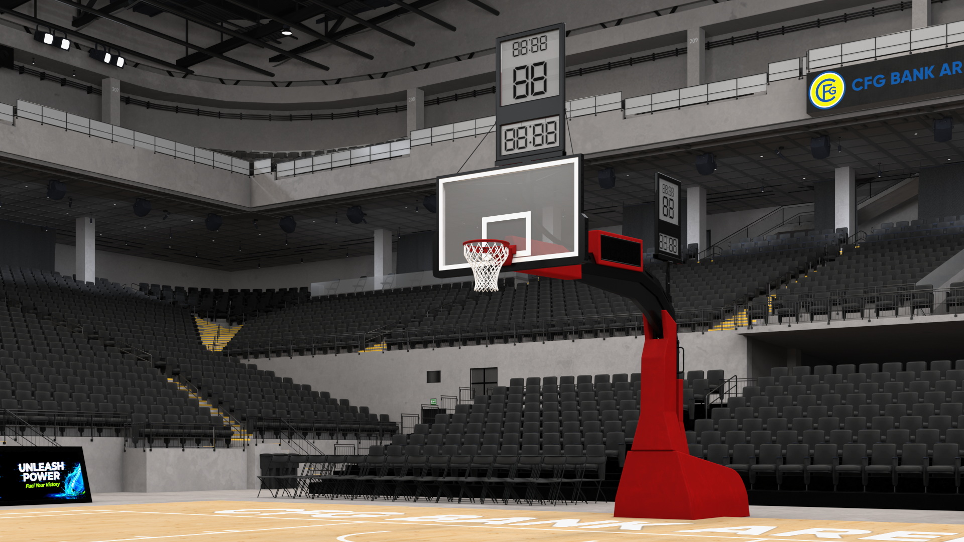 Arena Basketball Indoor Interior, view 3