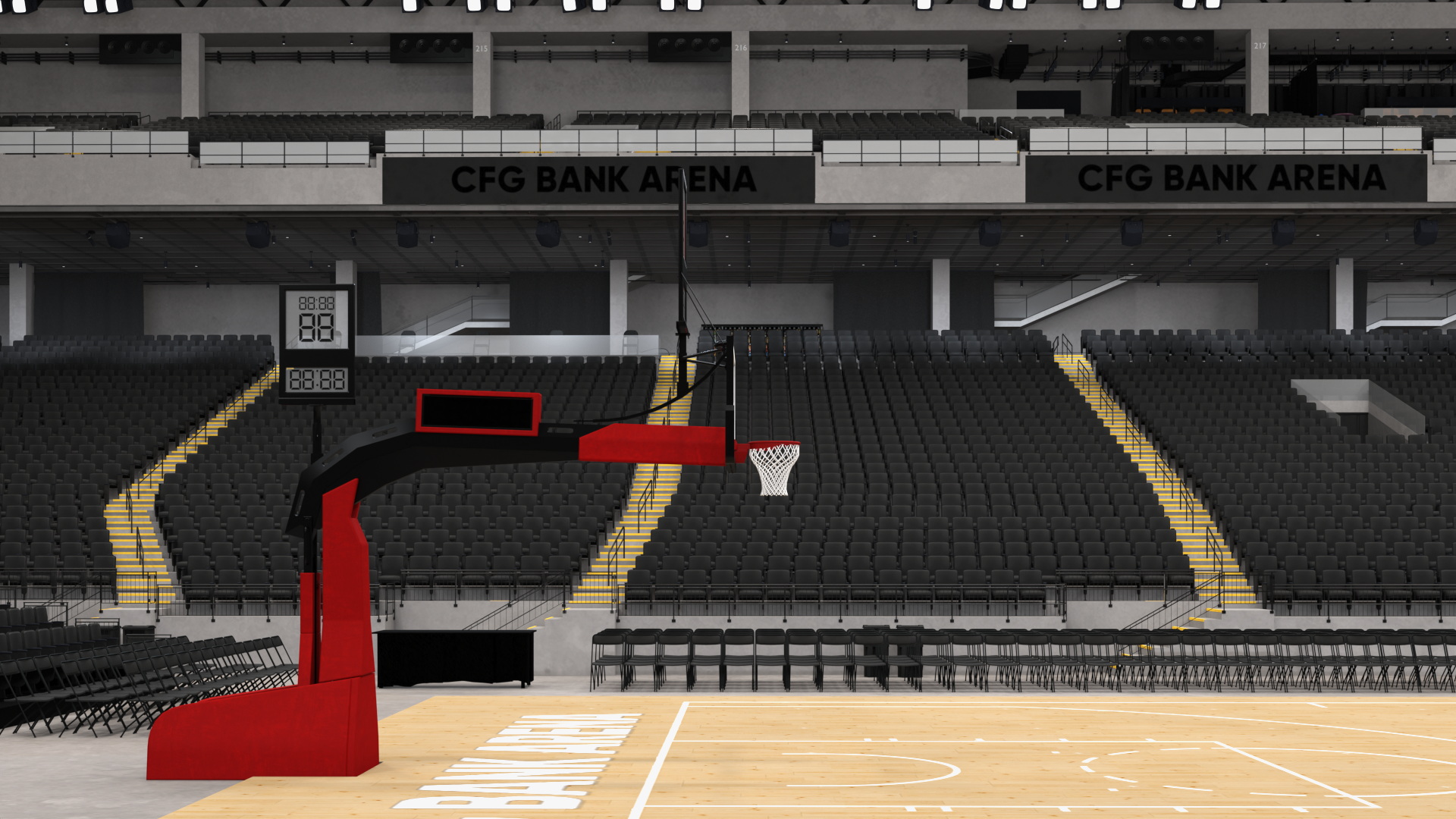 Arena Basketball Indoor Interior, view 6