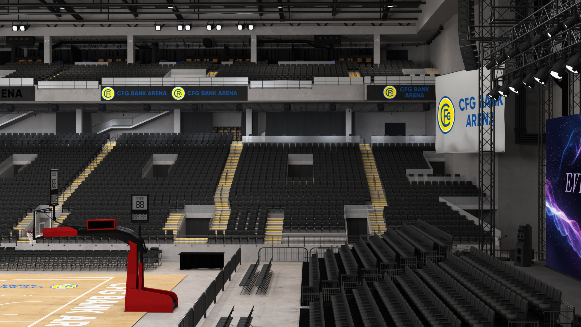 Arena Basketball Indoor Interior, view 7