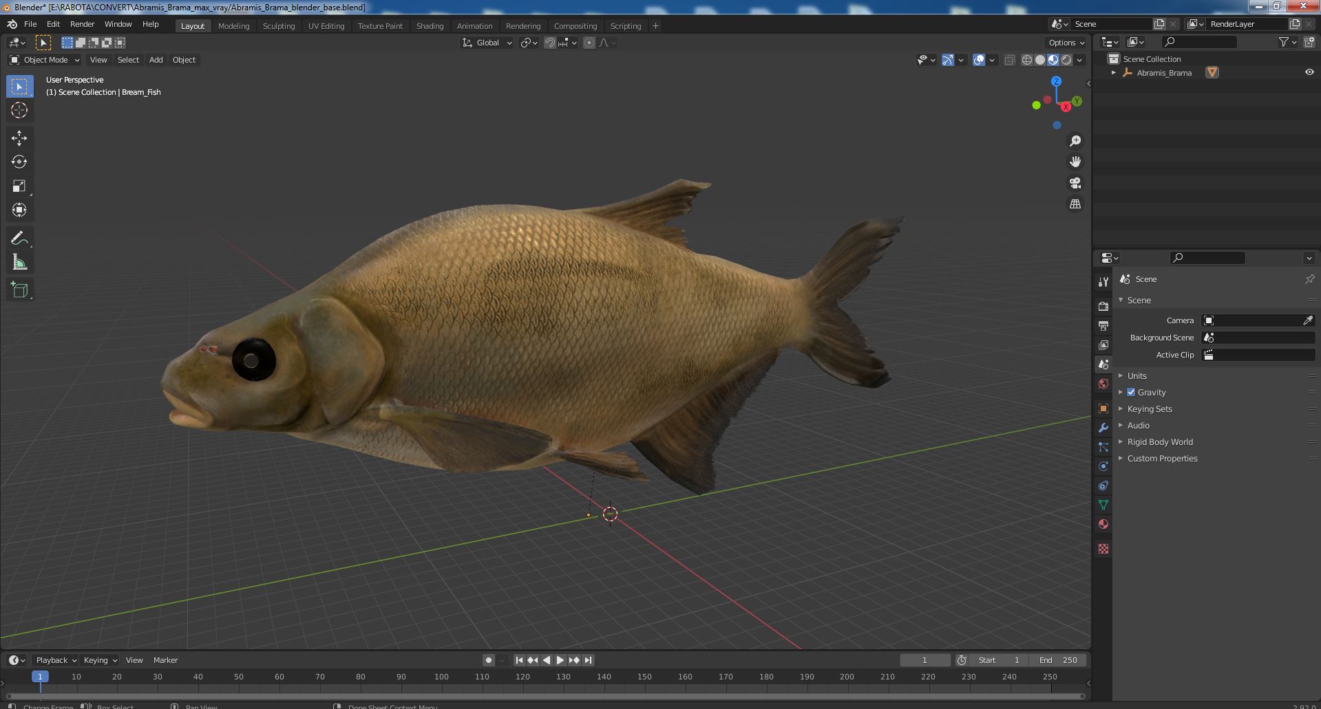 3D Abramis Brama model