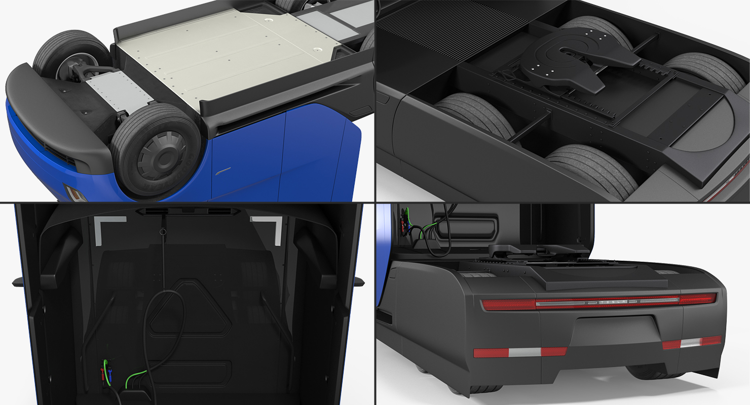 3D Tesla Semi Truck Rigged model