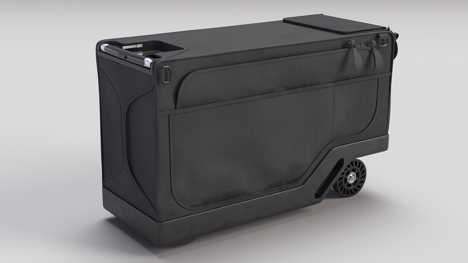 3D Motorized Rideable Carry on Luggage Rigged for Maya