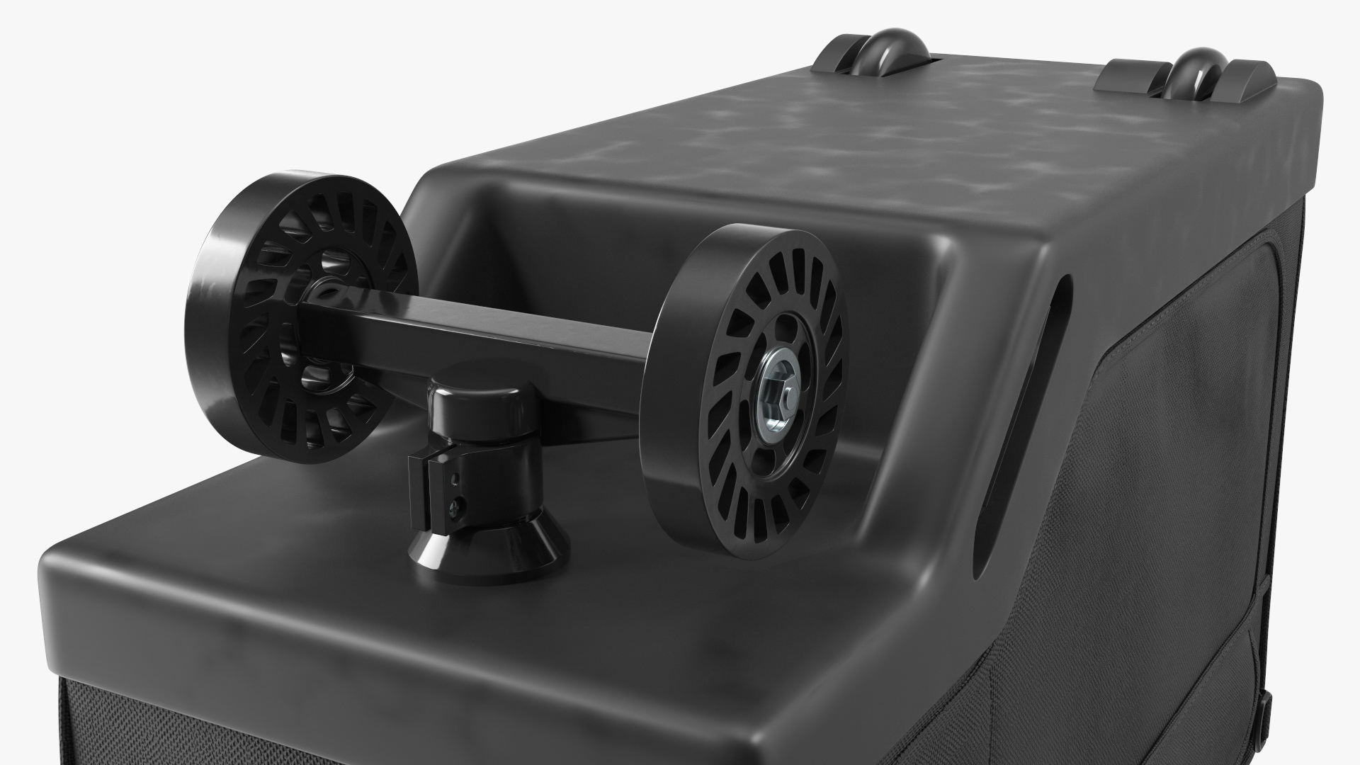 3D Motorized Rideable Carry on Luggage Rigged for Maya
