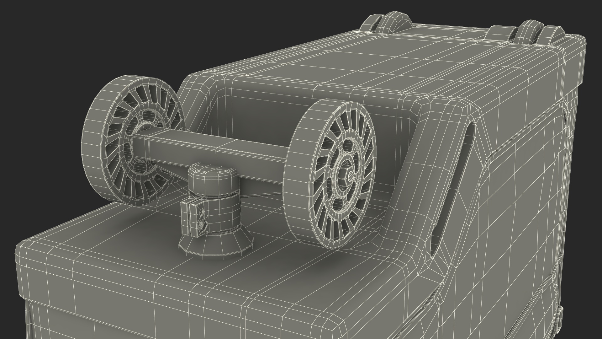 3D Motorized Rideable Carry on Luggage Rigged for Maya
