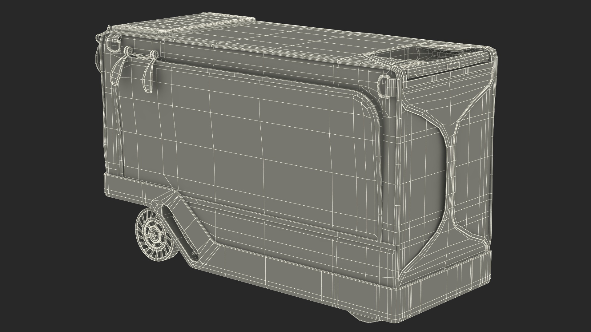 3D Motorized Rideable Carry on Luggage Rigged for Maya