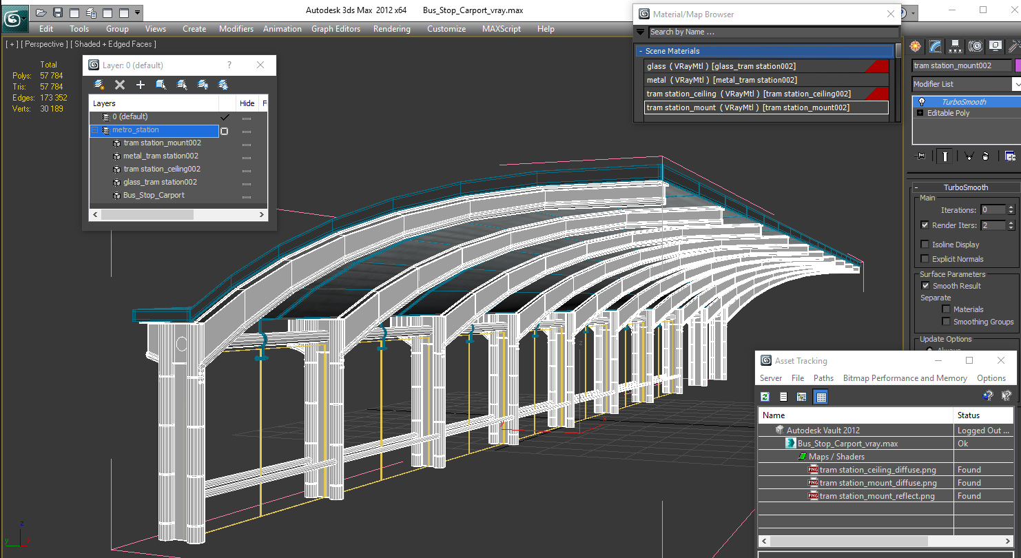3D Bus Stop Carport