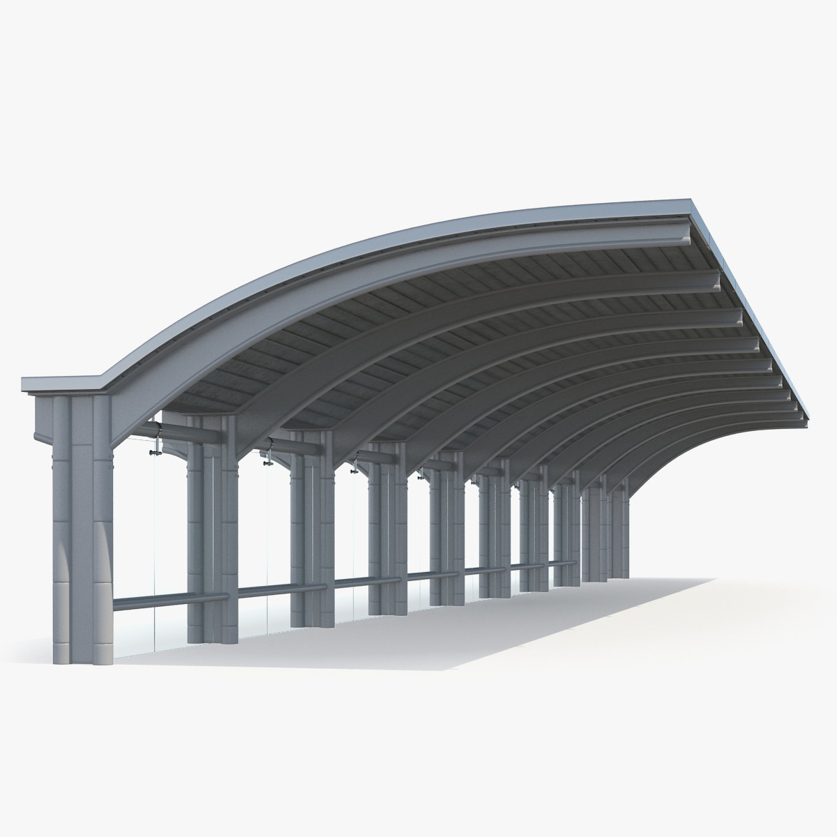 Bus Stop Carport 3D Model