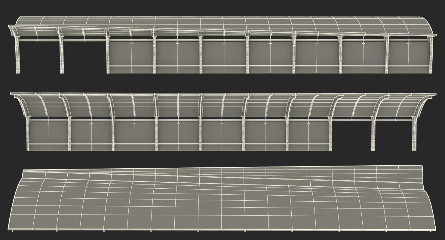 3D Bus Stop Carport